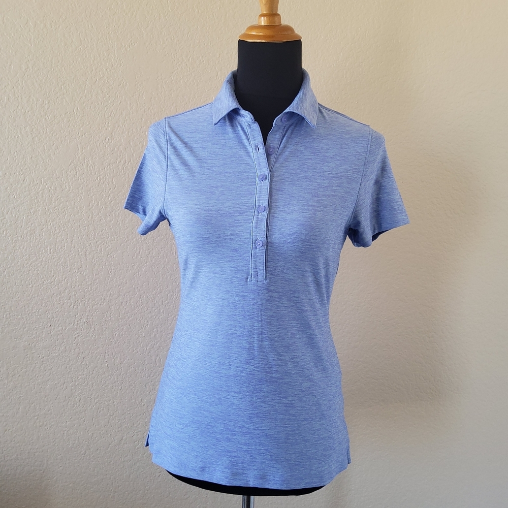 Under Armour Women’s Golf Polo Shirt XS Purple Blue NWT
